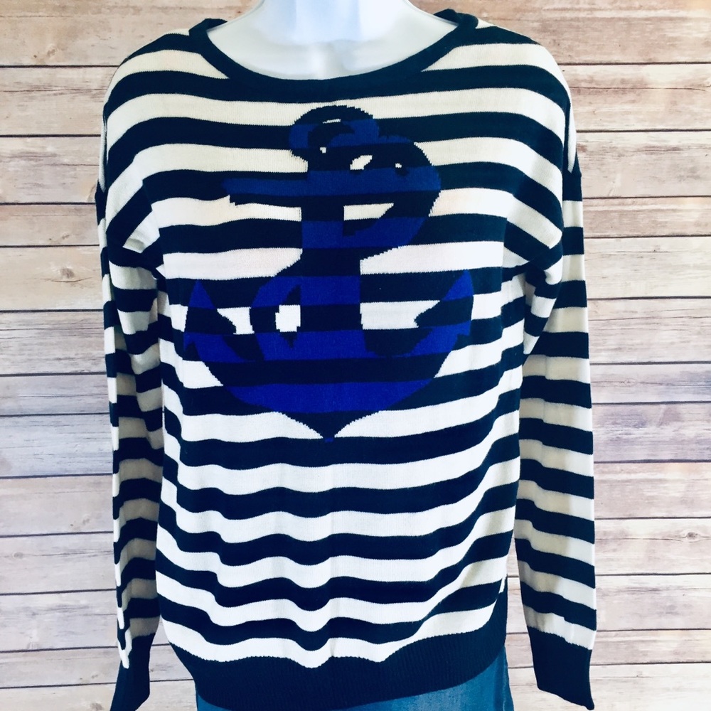🔥4/$20 The Limited Anchor Blue and Navy - Picture 2 of 4